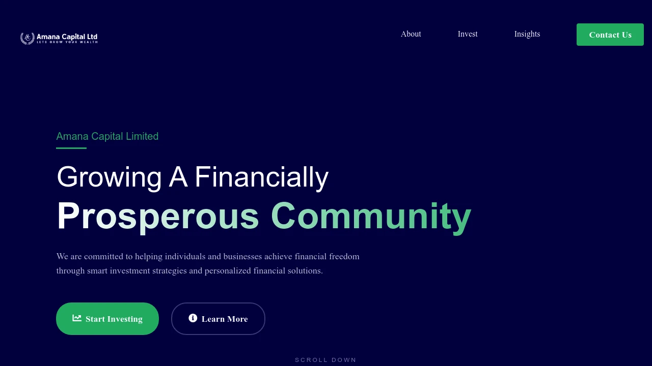 Amana Capital Website Screenshot