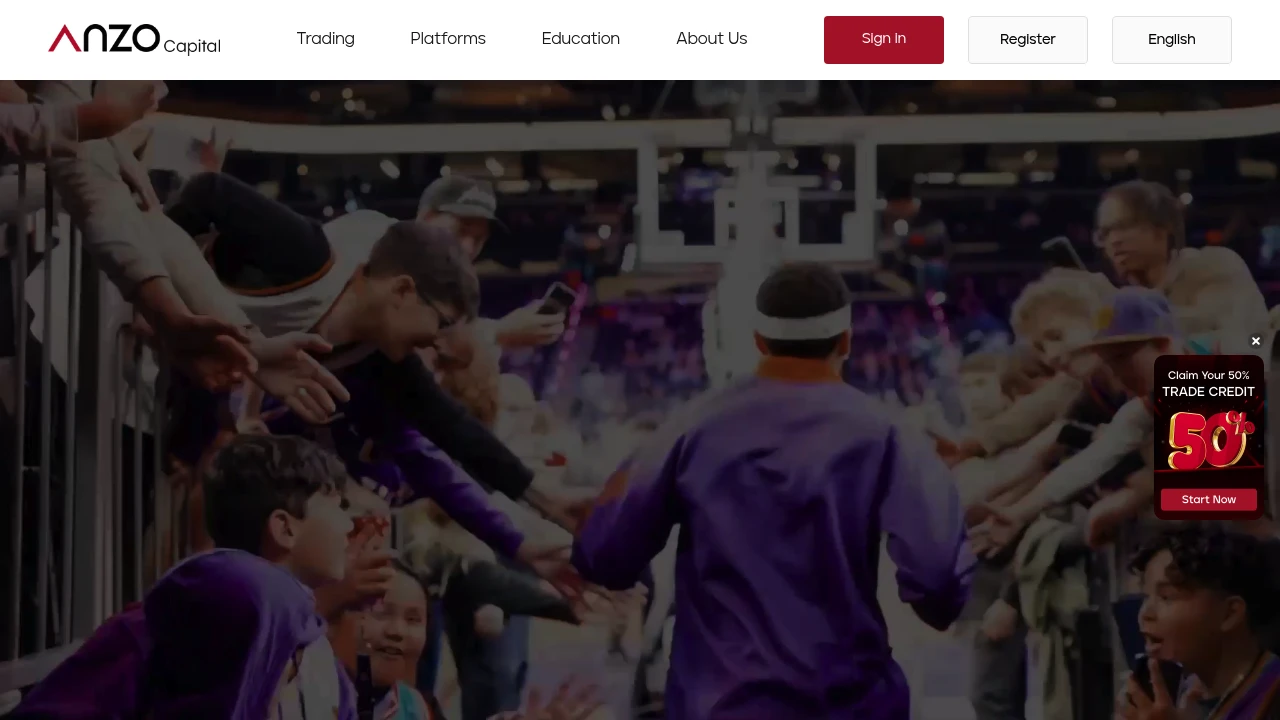 Anzo Capital Website Screenshot