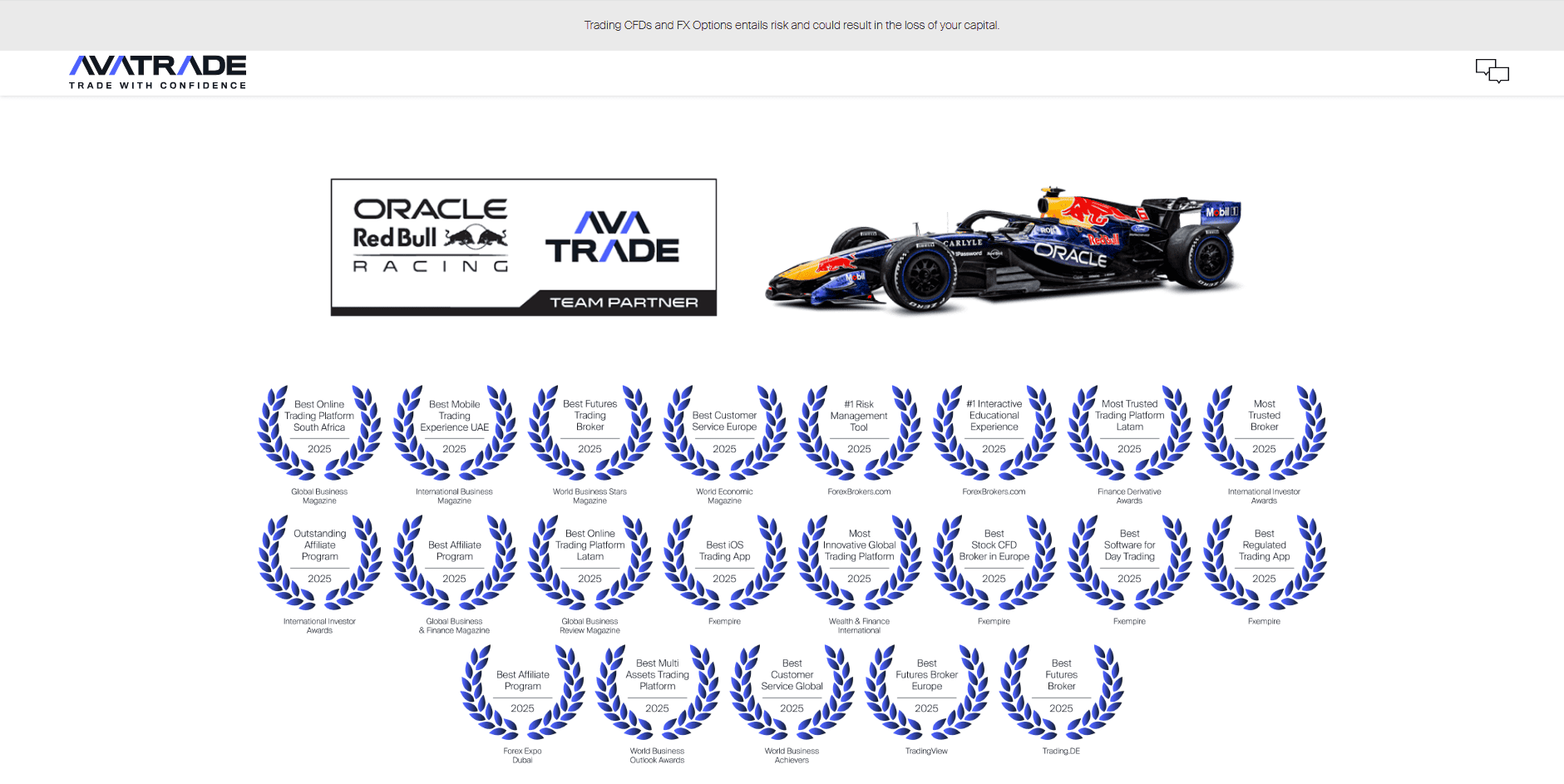 AvaTrade Website Screenshot