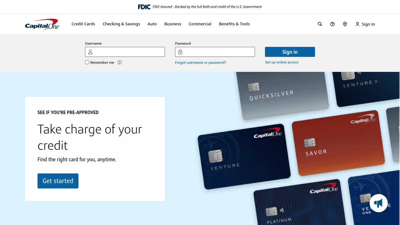 Capital One Forex Website Screenshot