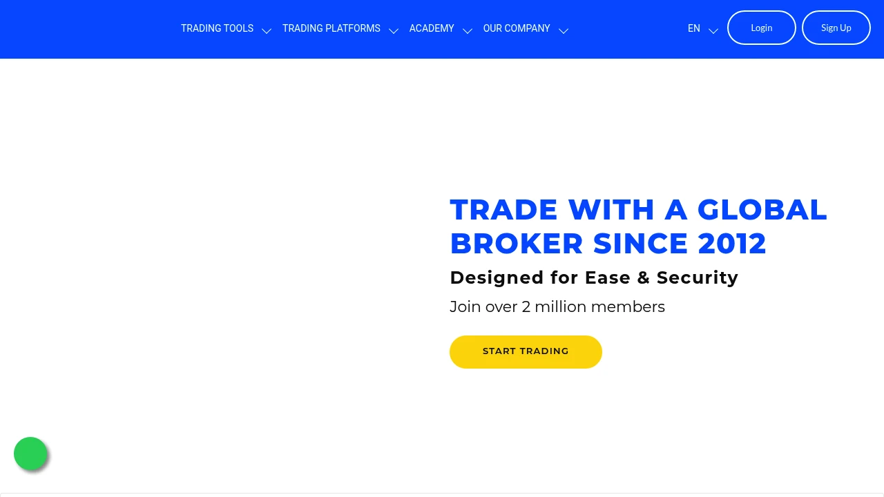 CMTrading Website Screenshot