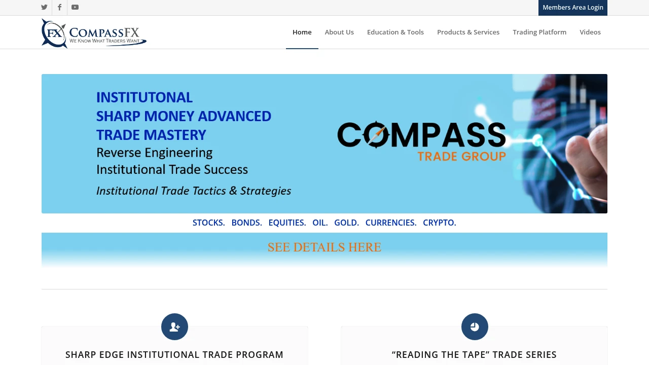 CompassFX Website Screenshot