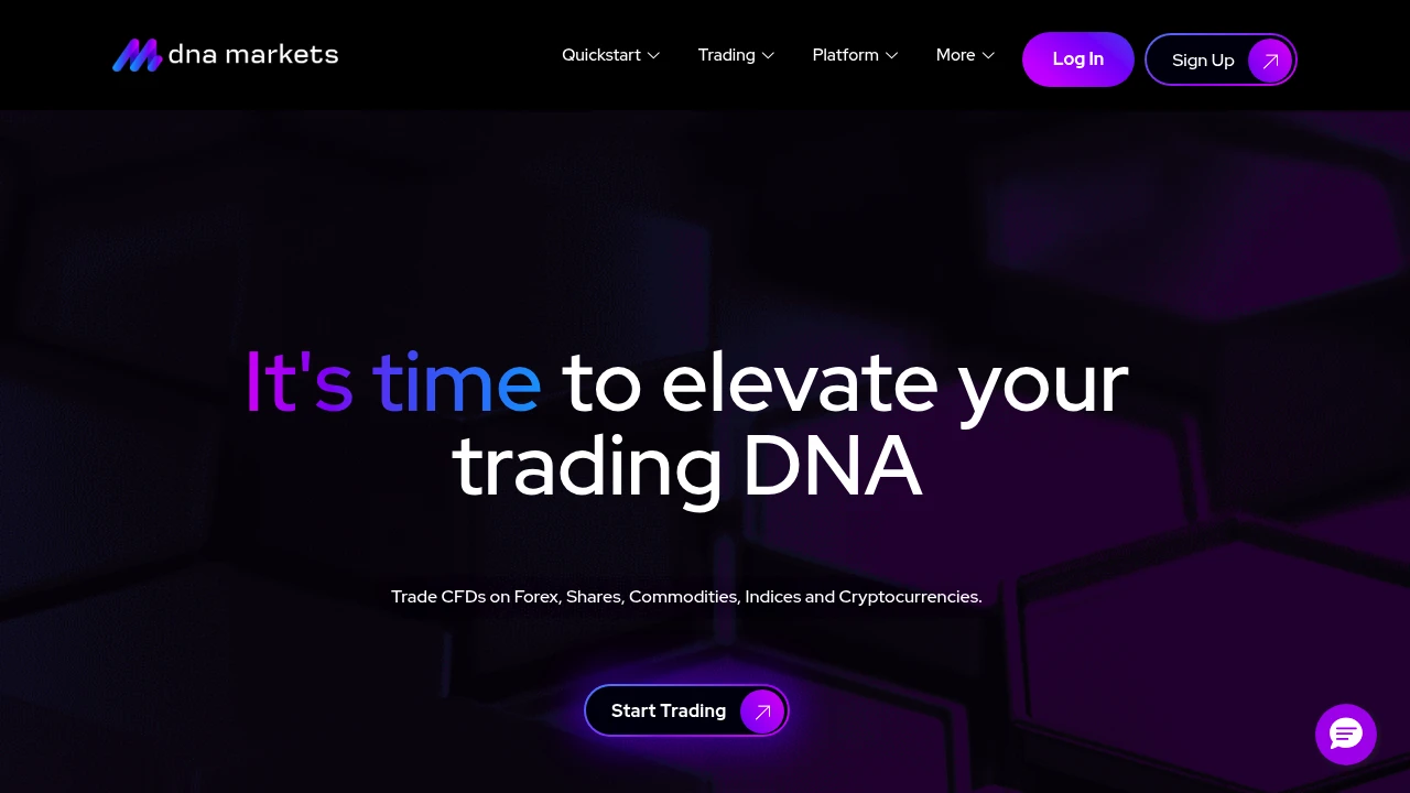 DNA Markets Website Screenshot