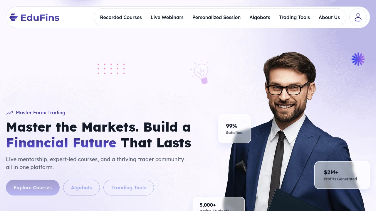Edufins Website Screenshot