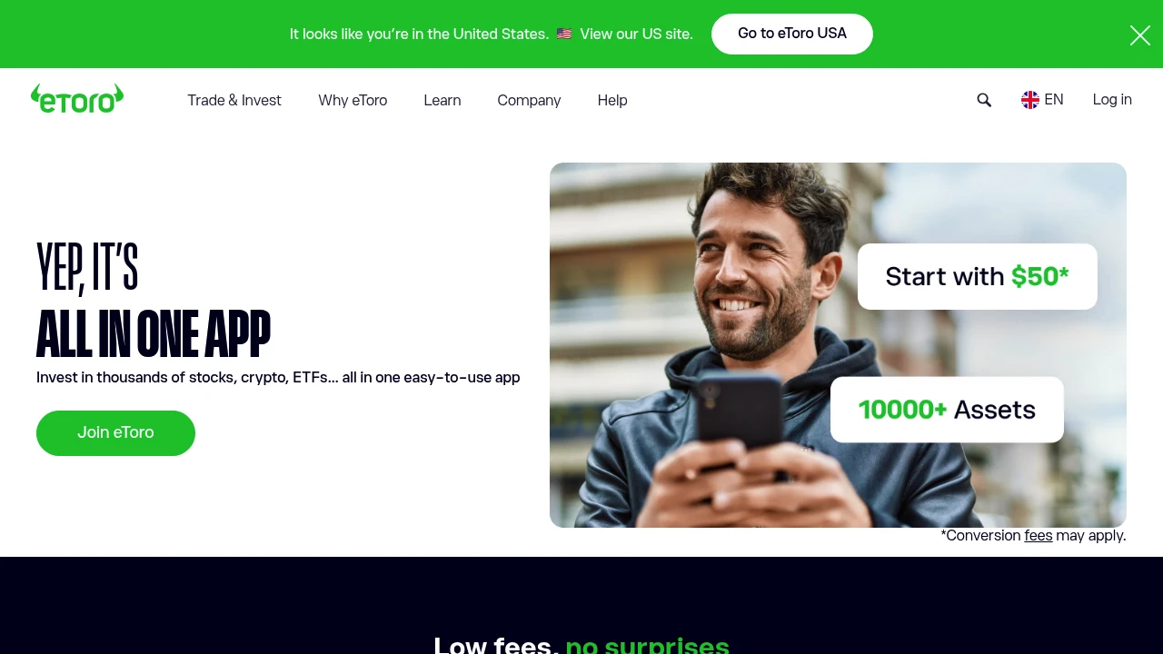 eToro Website Screenshot