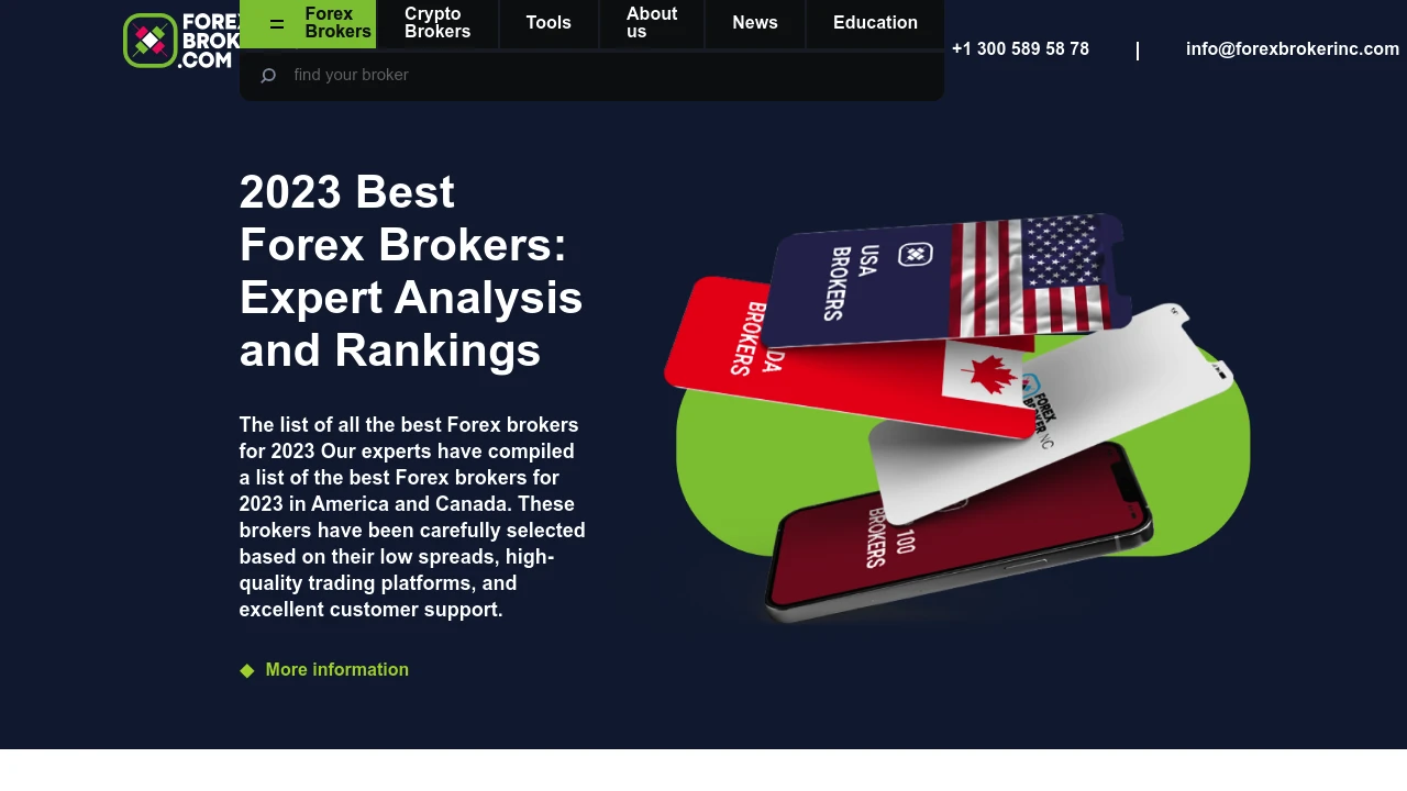 Forex Broker Inc Website Screenshot