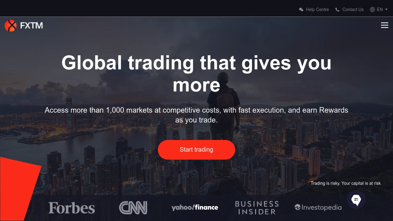 FXTM Website Screenshot