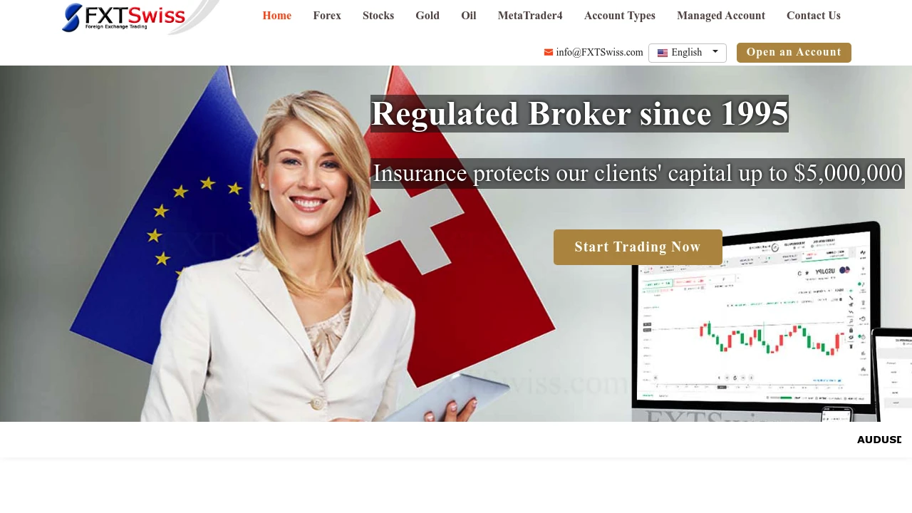 FXTSwiss Website Screenshot