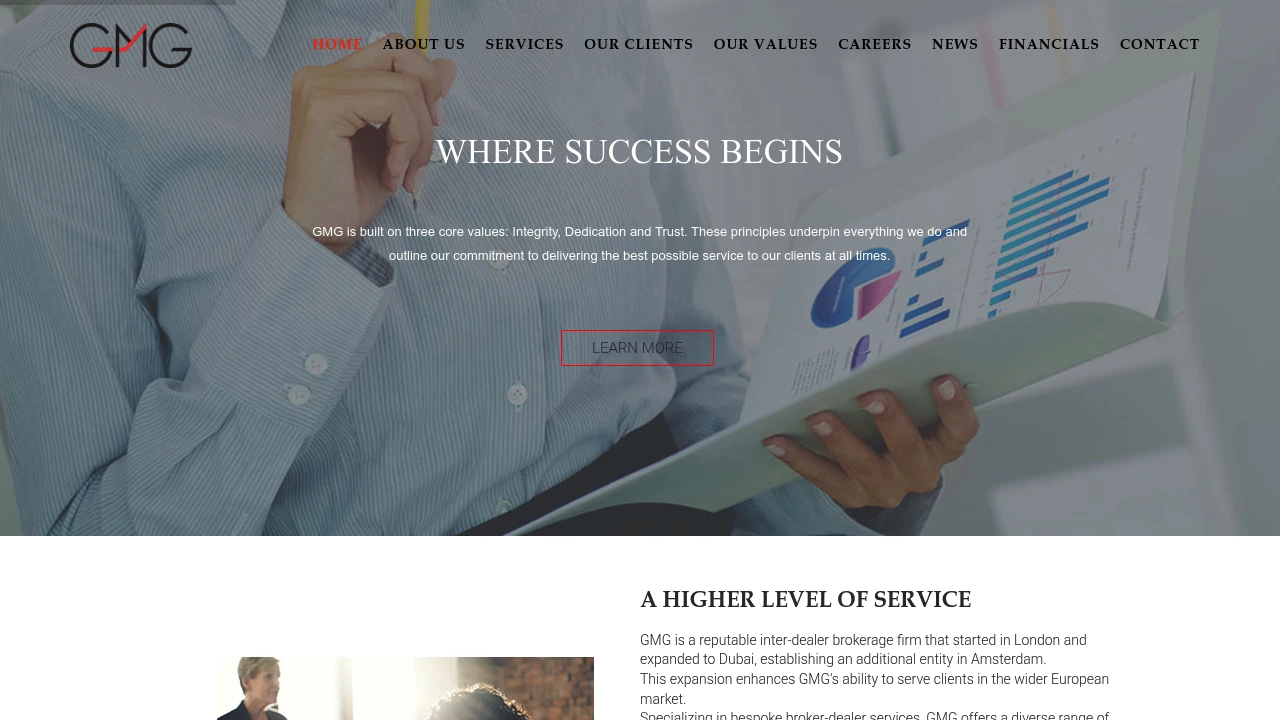 GMG Website Screenshot