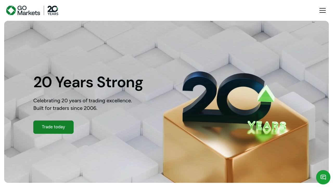 GO Markets Broker Website Screenshot