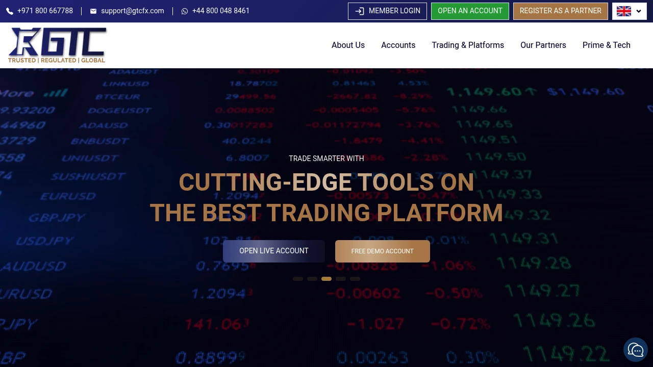 GTMFX Website Screenshot
