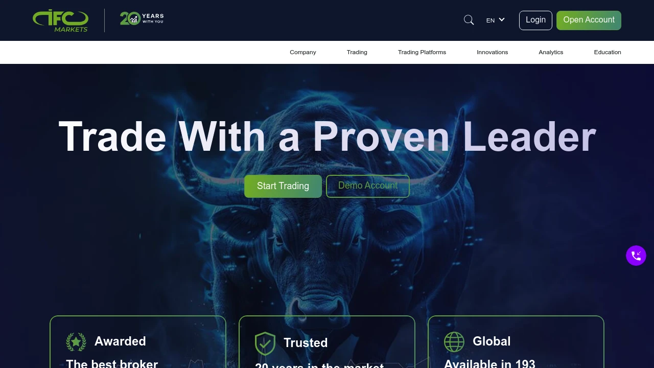 IFC Markets Website Screenshot