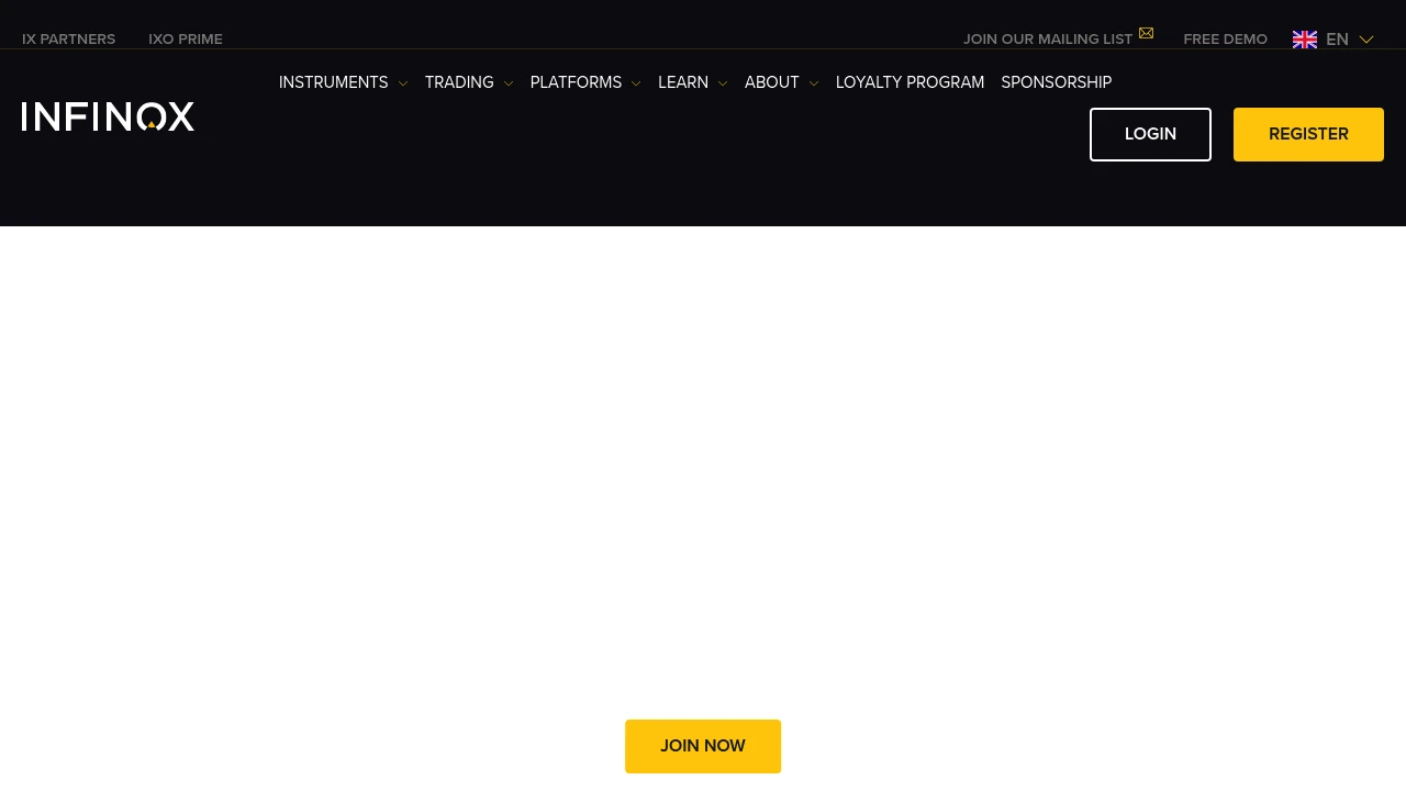 Infinox Website Screenshot