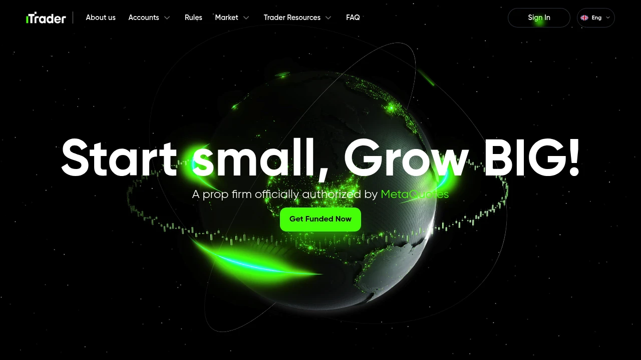 ITrader Website Screenshot