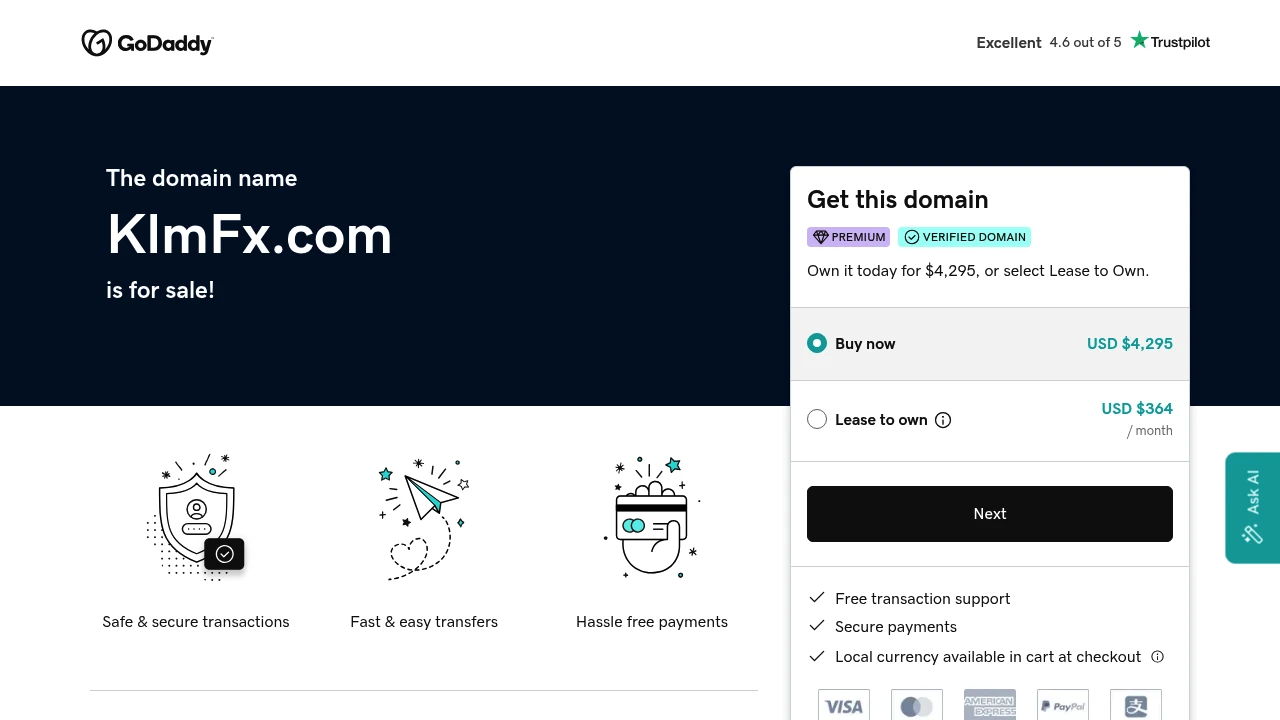 KLMFX Website Screenshot