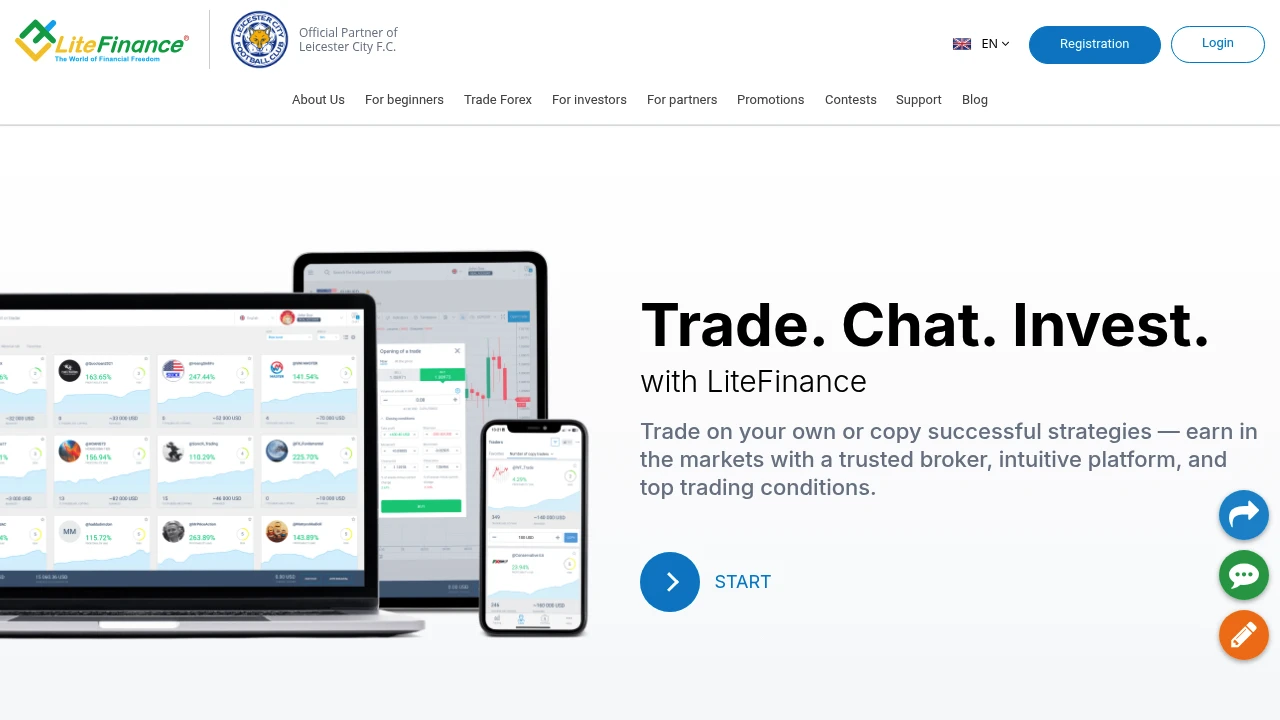 LiteFinance Website Screenshot