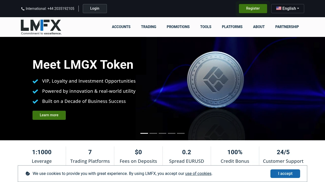 LMFX Website Screenshot