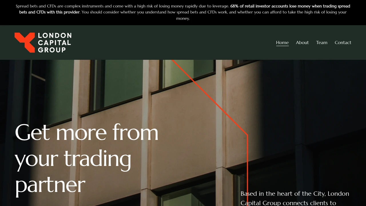 London Capital Group Website Screenshot