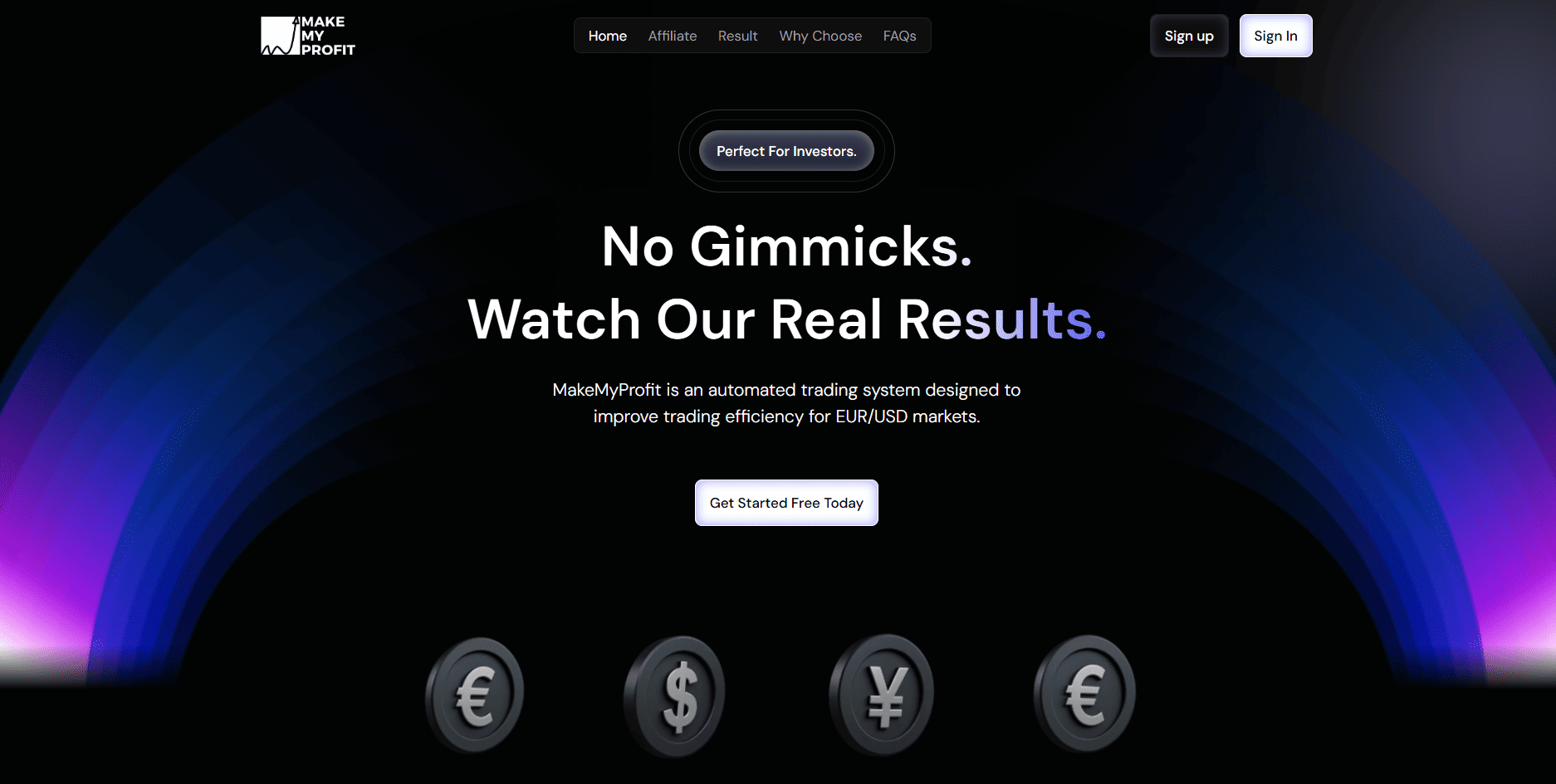 MakeMyProfits Website Screenshot