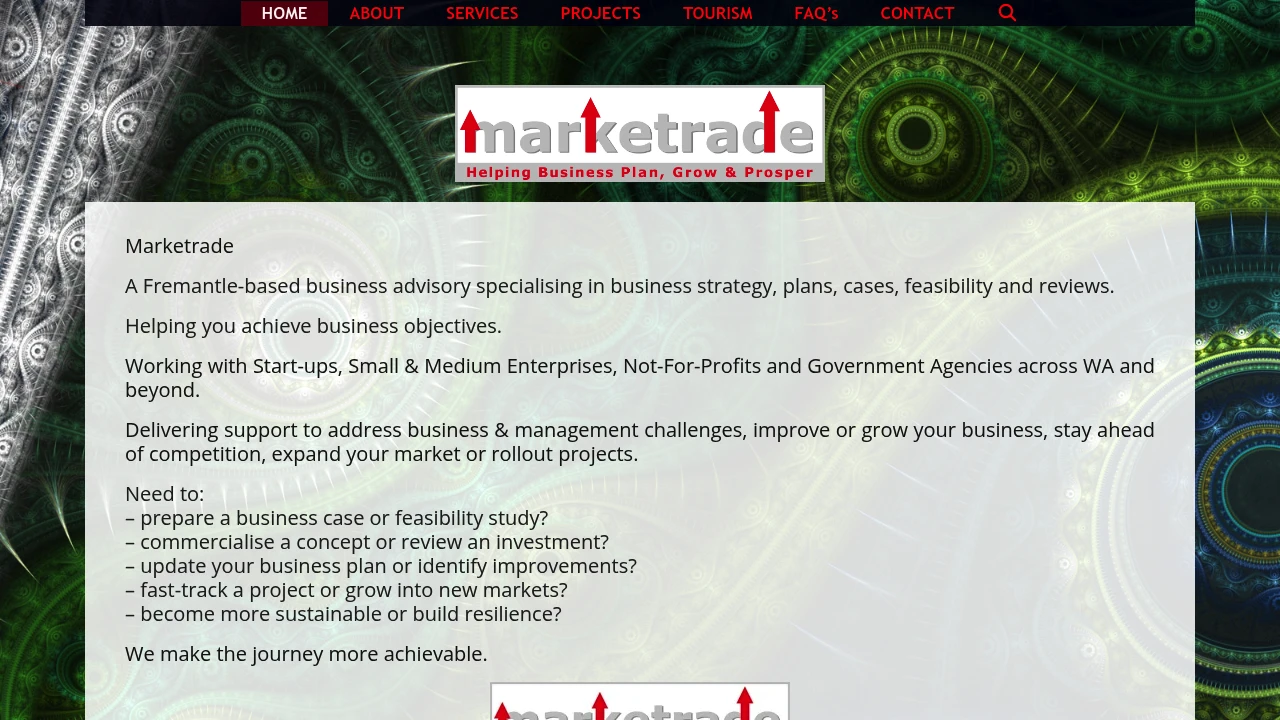 MarkeTrade Website Screenshot