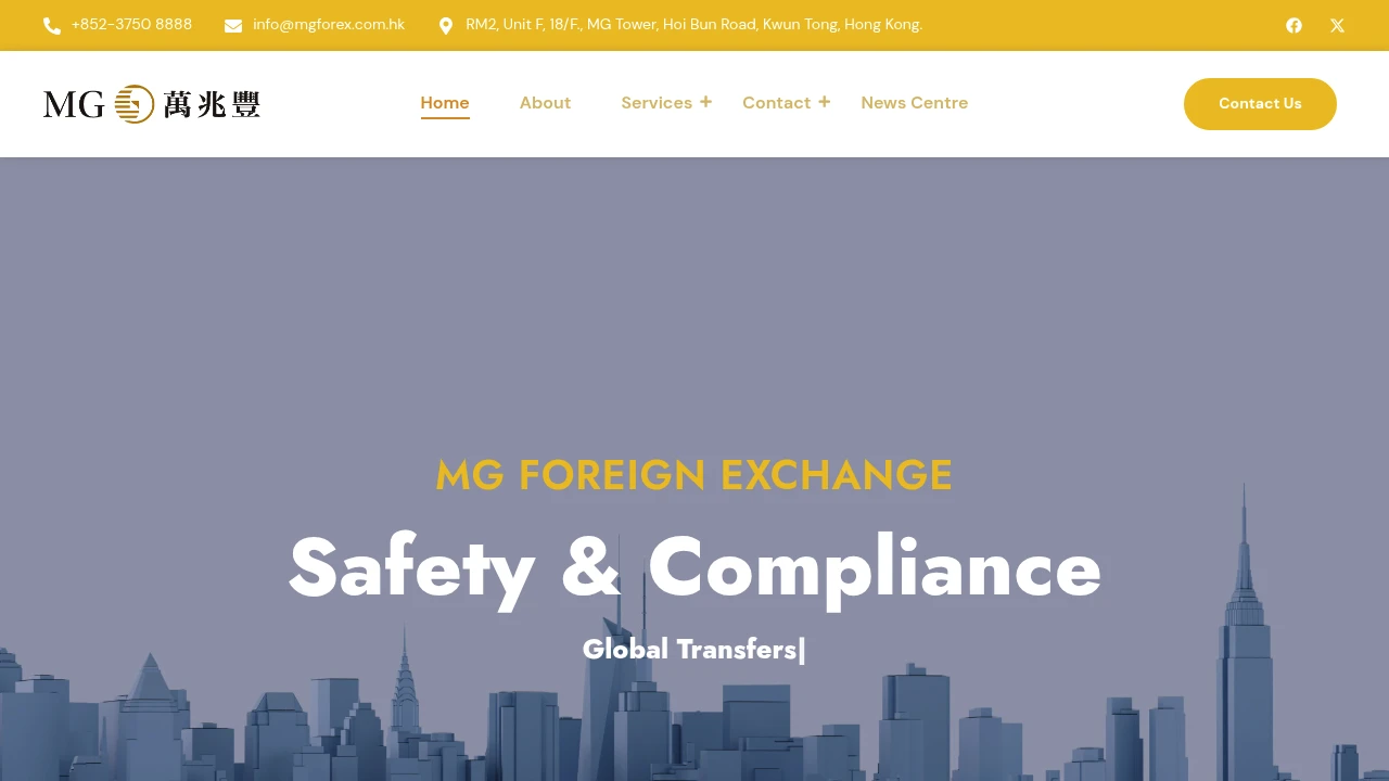 MG FOREX Website Screenshot