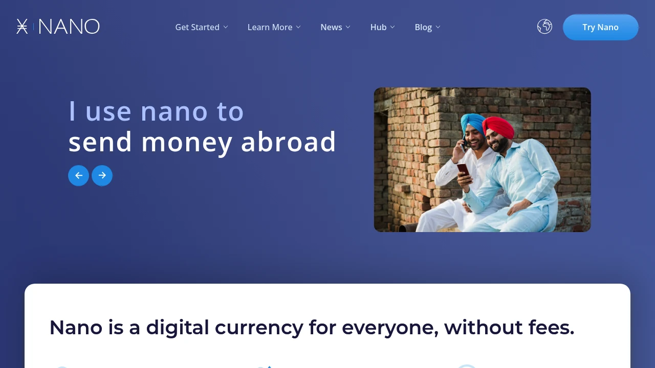 Nano Forex Website Screenshot