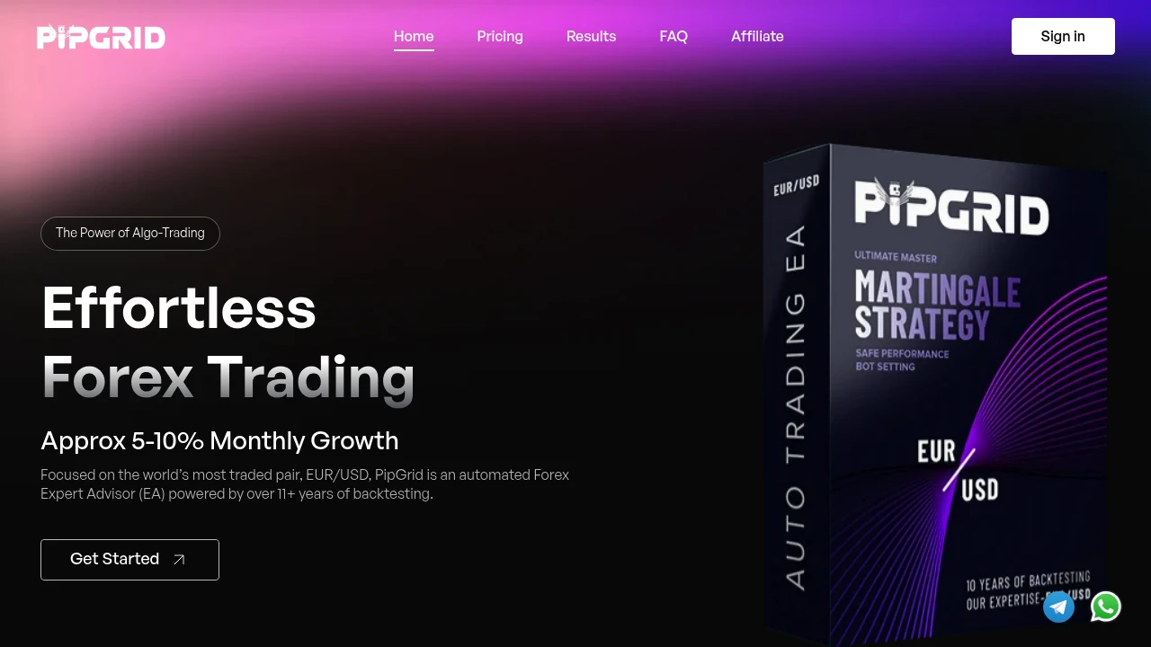 PipGrid Website Screenshot
