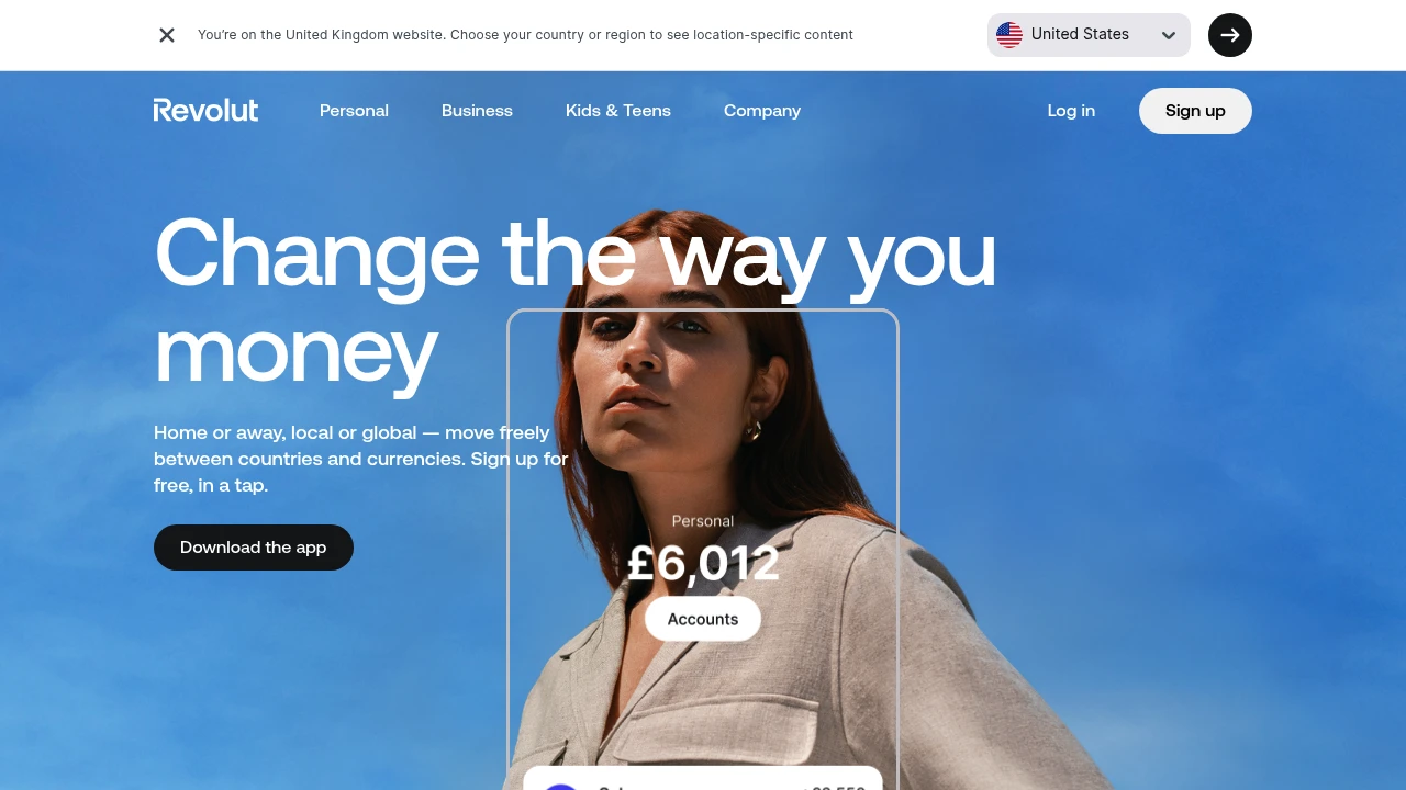 Revolut Website Screenshot