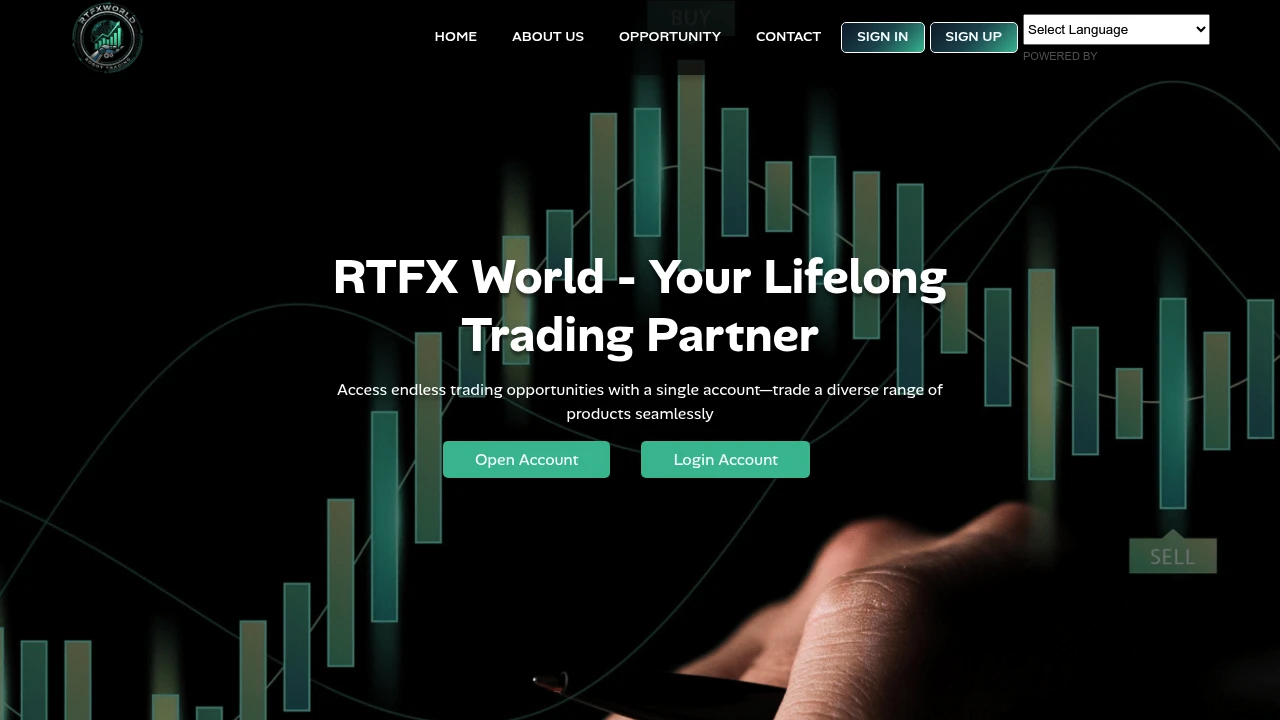 RTFX Website Screenshot