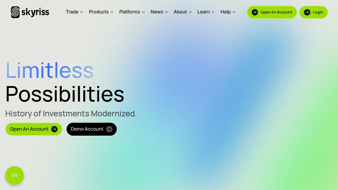 Skyriss Website Screenshot
