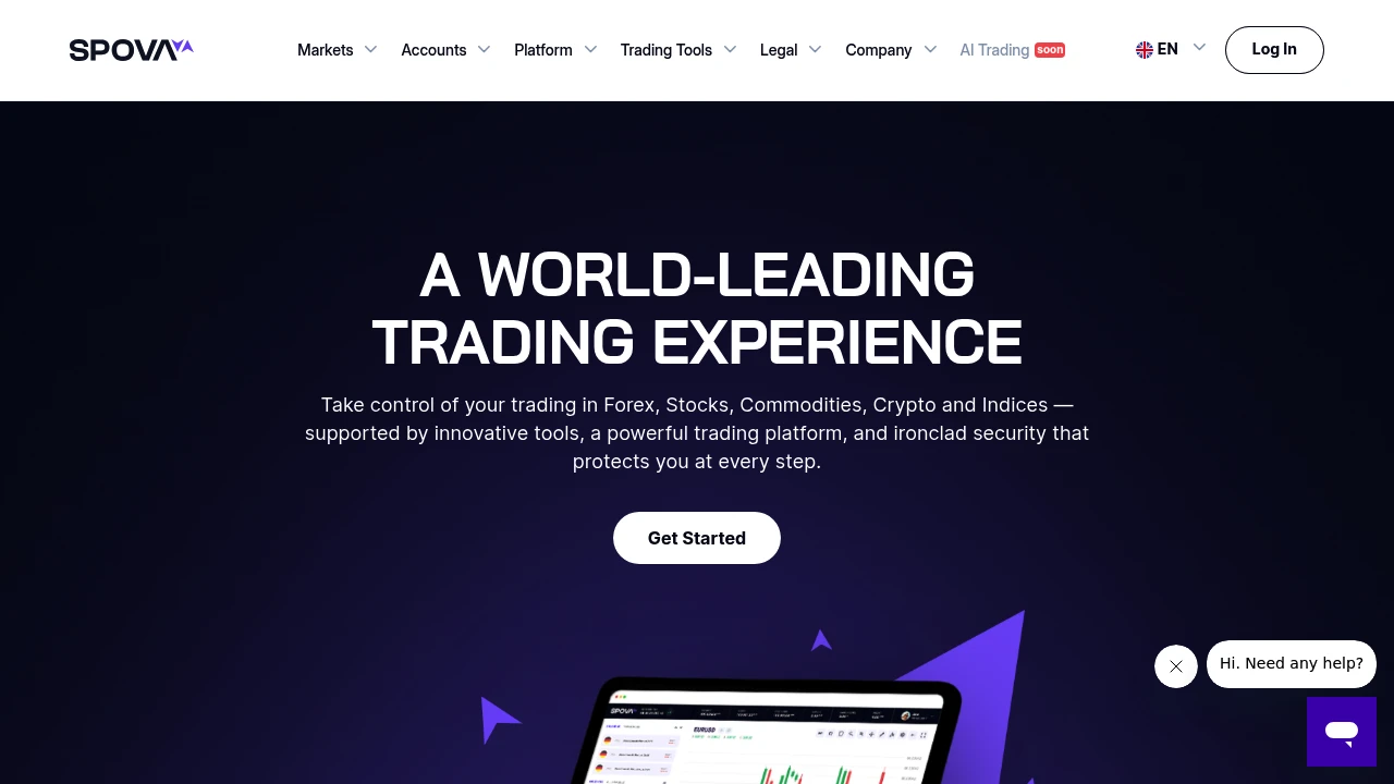 Spova Website Screenshot