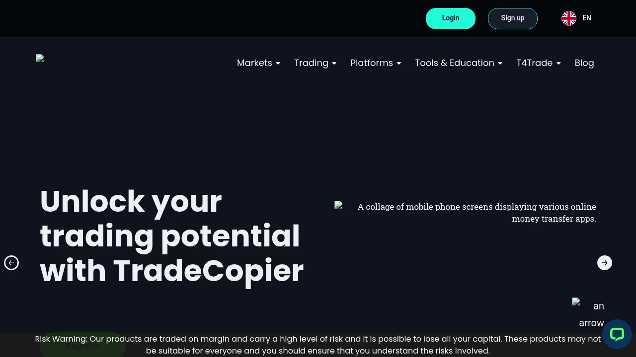 T4Trade Website Screenshot