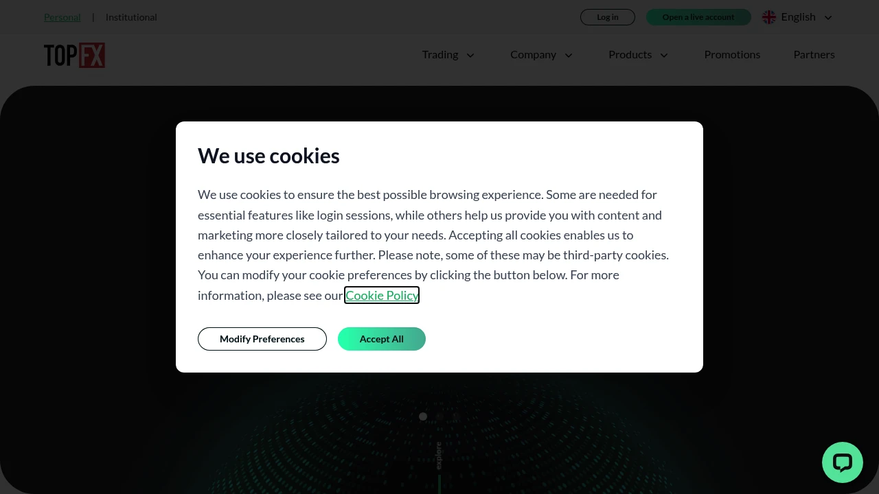 TopFX Website Screenshot