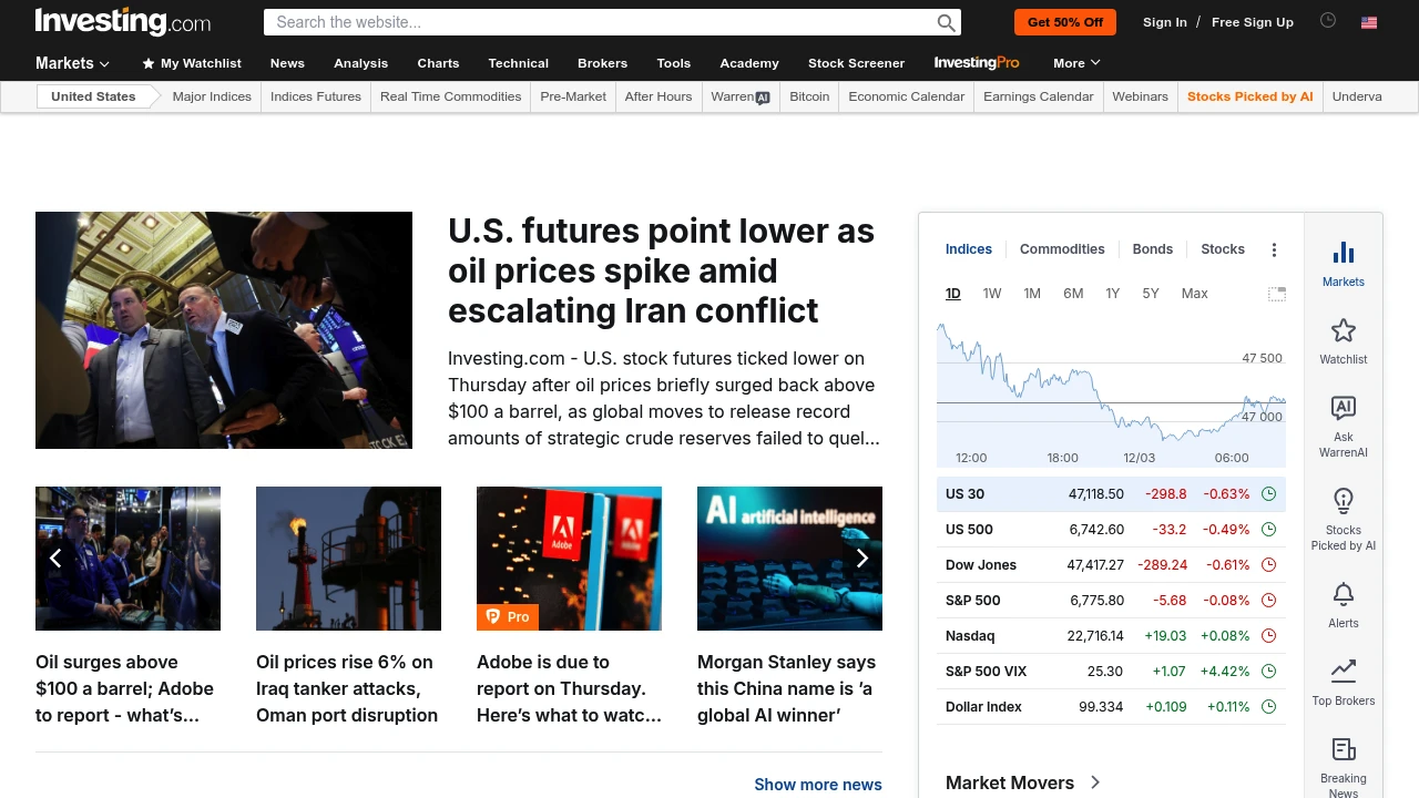 TradeTime Website Screenshot