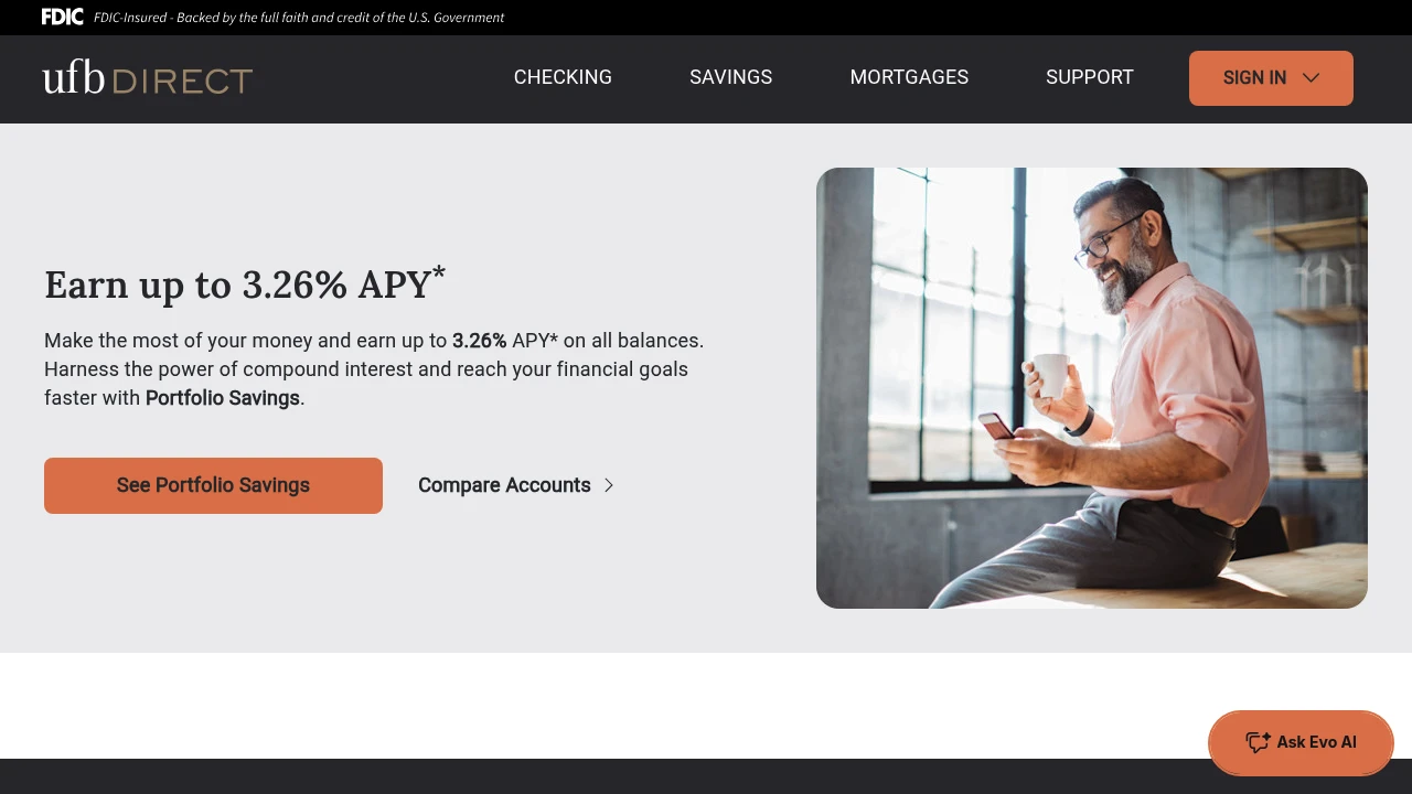 UFXBank Website Screenshot