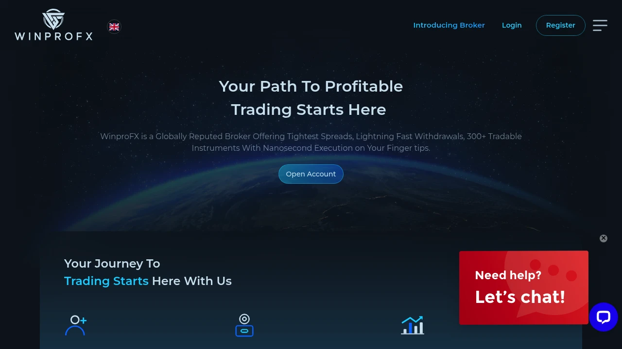 Winprofx Website Screenshot